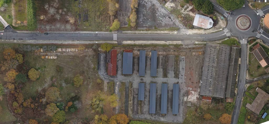 drone-amenagement-centre-bourg relevé topographique par drone