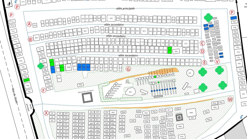 reprise plan de cimetière