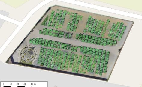 Plan de cimetière par drone