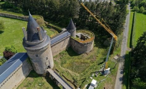 Cartographie par drone, timelapse et webmapping 25 Blain, château de la Goulais – Timelapse et vidéos drone