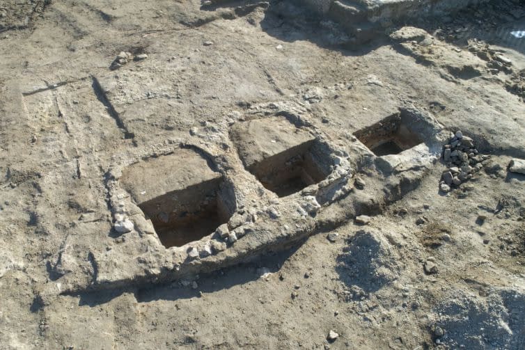 Vues de cuves de la tannerie