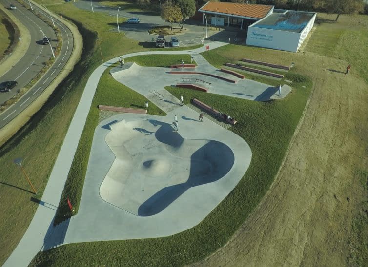 Photo drone en Vendée : prestation au Château d'Olonne 3 photo drone vendée skate park