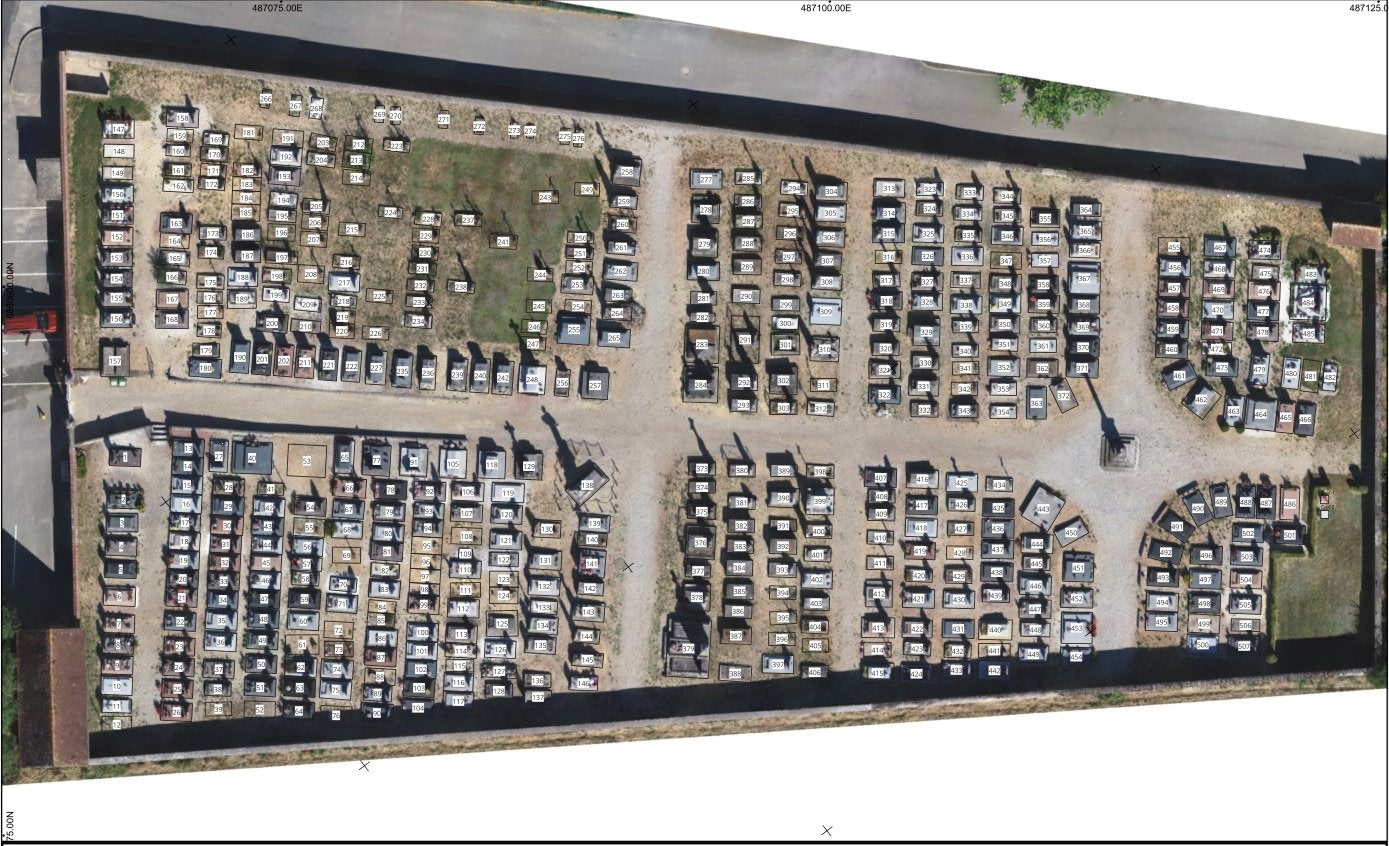 mise à jour plan cimetière par drone