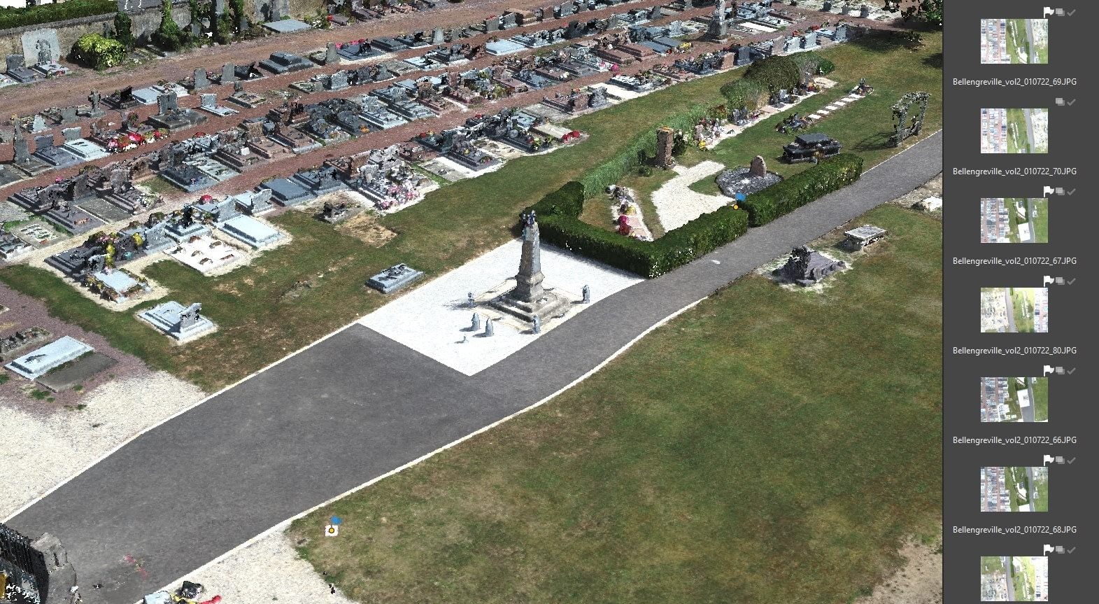 mise à jour plan cimetière par drone