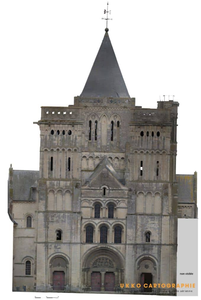 orthofaçade église de la trinité Caen