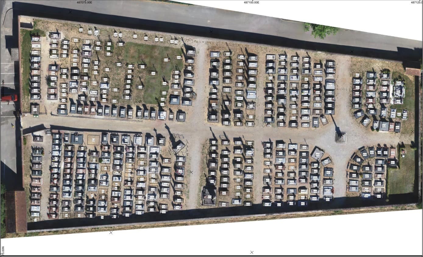 Mise à jour des plans de cimetières 3 mise à jour plan cimetière par drone