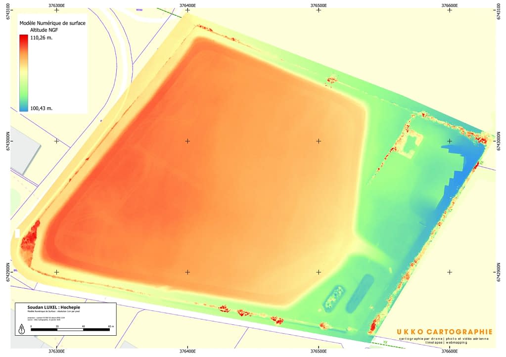 MNS par drone UkkoCartographie Modeèle Numérique de Surface par drone UkkoCartographie