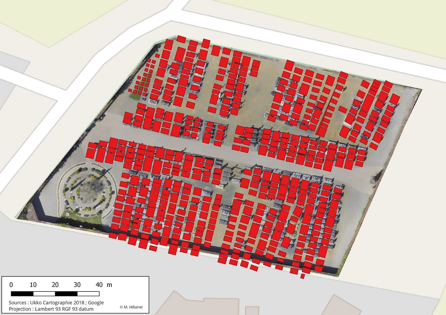 Plan de cimetière par drone 1 Avant