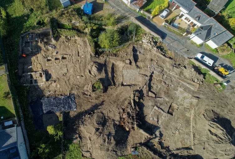 Gennes, Tanneries en bord de Loire 4 Vue de la zone de fouille par drone